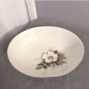 Vtg Ivory Rose Serving Bowl Vegetable Side Dish Nancy Prentiss PRNIVR Dogwood US